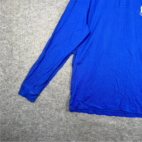 POLO Golf Ralph Lauren Top Size Large Mens Blue Long Sleeve Collared Pima Cotton - Picture 5 of 12